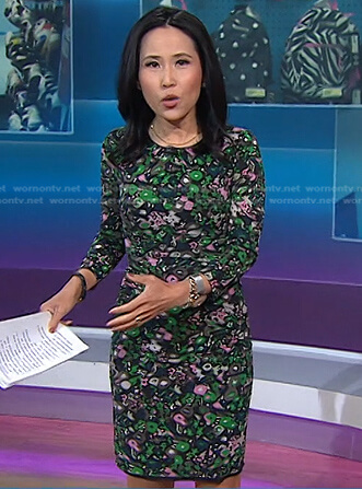 Vicky’s floral print gathered dress on Today