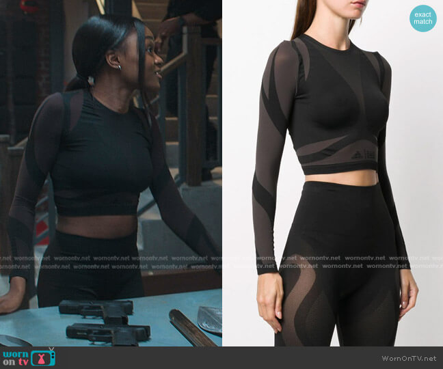 Wolford x Adidas Panelled Cropped Top worn by Calliope Burns (Imani Lewis) on First Kill
