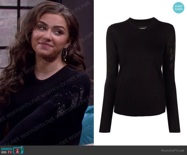 Zadig & Voltaire Miss Arrow Cashmere Sweater worn by Ciara Brady (Victoria Konefal) on Days of our Lives