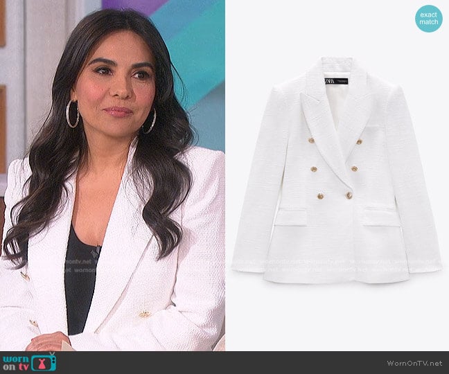 Zara Golden Button Structured Blazer
