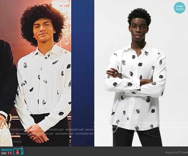 Zara Polka Dot Print Shirt worn by Lino (Donovin Miller) on Tom Swift