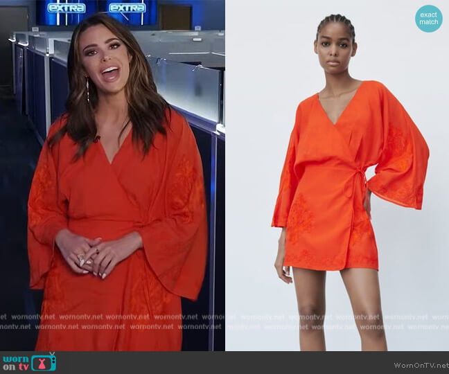 Zara Embroidered Dress worn by Jennifer Lahmer on Extra