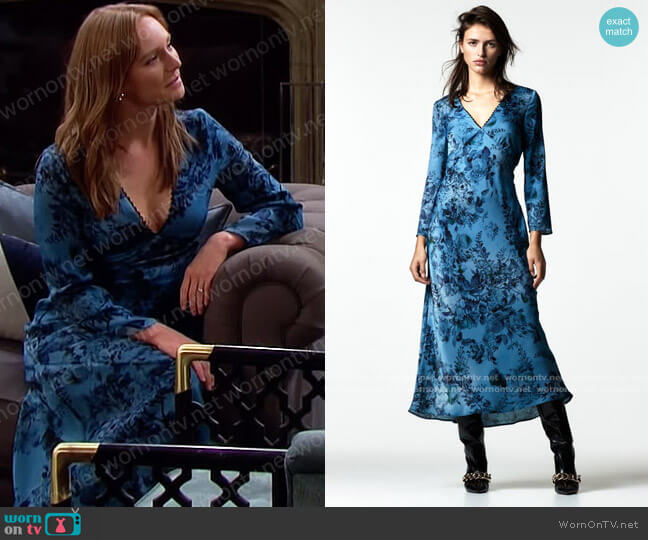 Zara Floral Print Dress worn by Abigail Deveraux (Marci Miller) on Days of our Lives