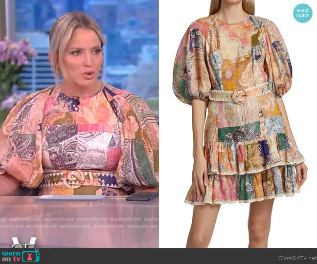 Zimmermann Anneke Linen Minidress worn by Sara Haines on The View