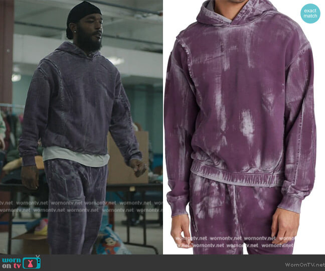A Cold Wall Corrosion Hoodie worn by Trig (Luke James) on The Chi