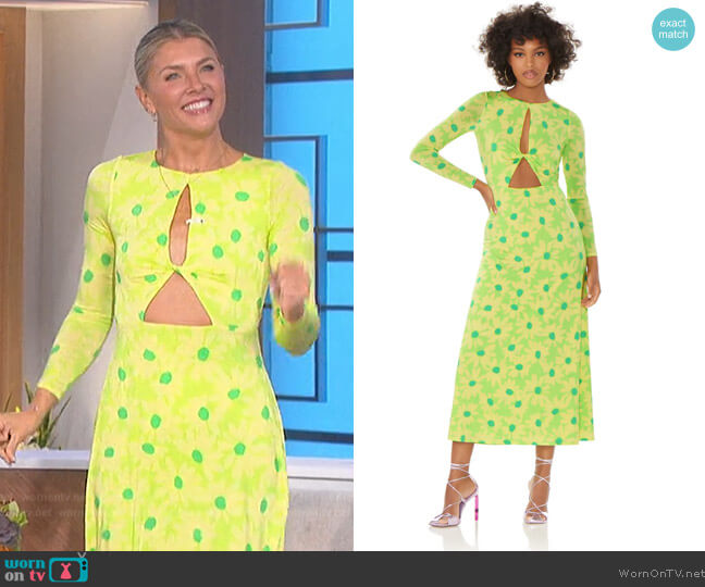 AFRM Jodi Midi Dress worn by Amanda Kloots on The Talk