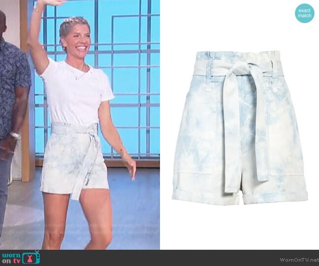 A.L.C. Davidson Tie Waist Shorts worn by Amanda Kloots on The Talk
