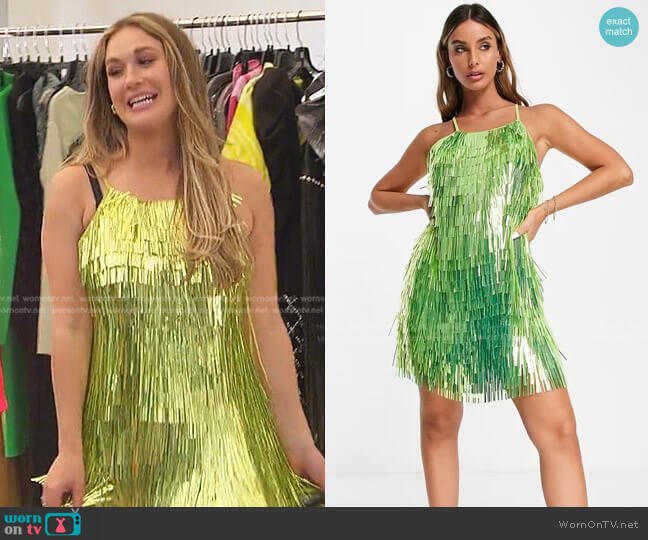 Asos Shard Sequin Strappy Mini Dress worn by Rachel Recchia on The Bachelorette