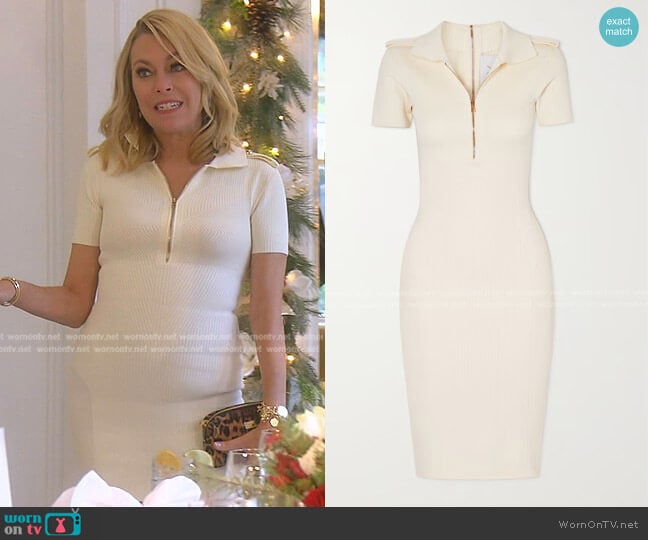 AZ Factory MyBody Ribbed Stretch-Knit Dress worn by Sutton Stracke on The Real Housewives of Beverly Hills