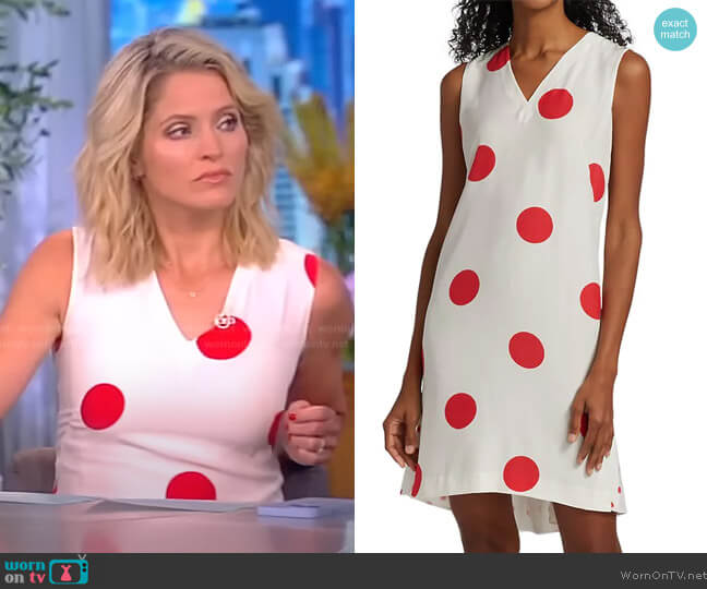 Akris Punto Silk Shift Dress worn by Sara Haines on The View