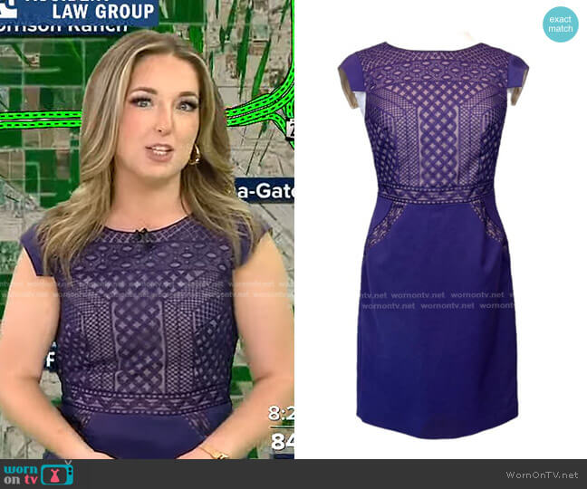 Antonio Melani Diana Sheath Dress worn by Megan Thompson on Good Morning America