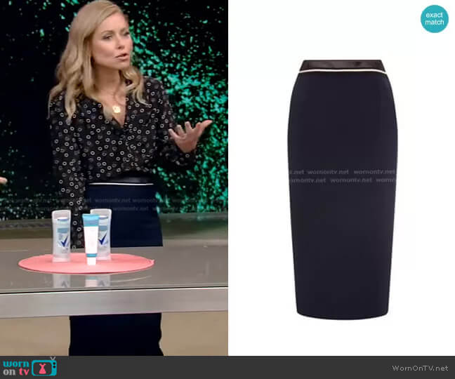 Roland Mouret Arreton Skirt worn by Kelly Ripa on Live with Kelly and Mark