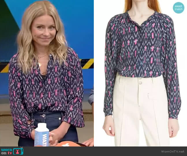 Isabel Marant Étoile Aurora Button-Up Shirt worn by Kelly Ripa on Live with Kelly and Mark