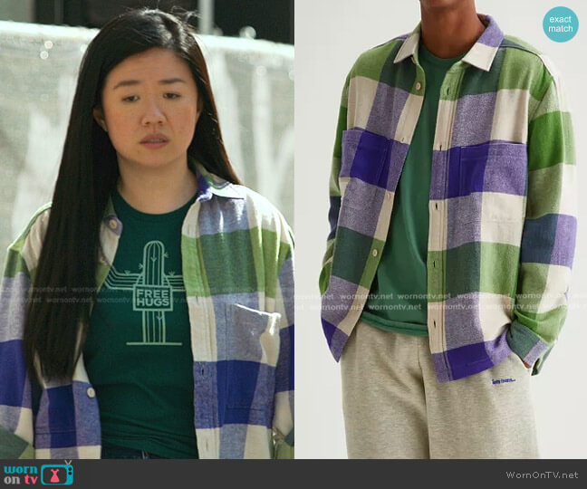 BDG Buffalo Big Mac Button-Down Overshirt worn by Alice Kwan (Sherry Cola) on Good Trouble