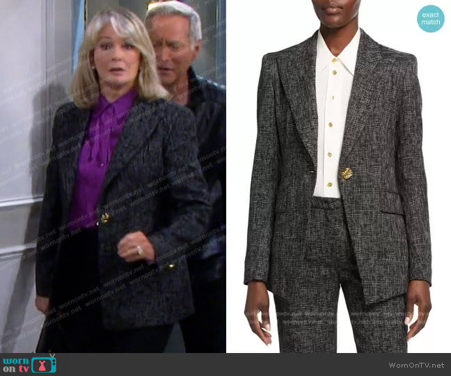 Escada Bukan Melange Jacket worn by Marlena Evans (Deidre Hall) on Days of our Lives