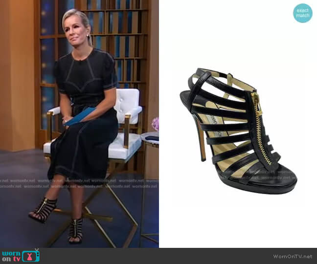 Jimmy Choo Caged Heeled Sandals worn by Dr. Jennifer Ashton on Good Morning America