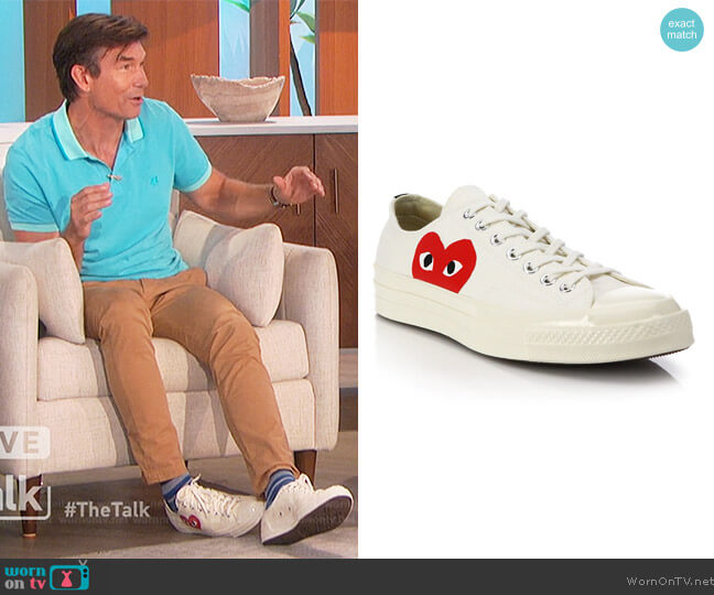 Comme Des Garcons PLAY x Converse Unisex Chuck Taylor Lace Up Sneakers worn by Jerry O'Connell on The Talk
