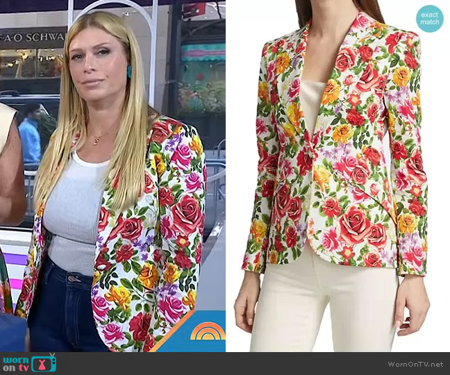 L'Agence Chamberlain Floral Blazer worn by Jill Martin on Today