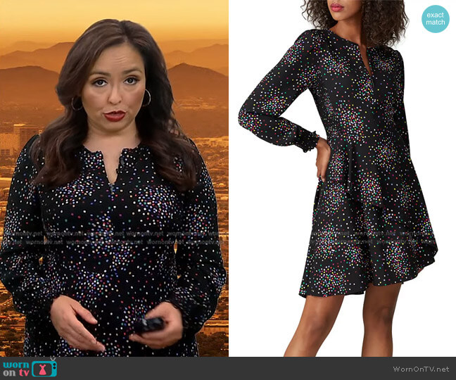 Kate Spade Confetti Cheer Fit & Flare Dress worn by Iris Hermosillo on Good Morning America