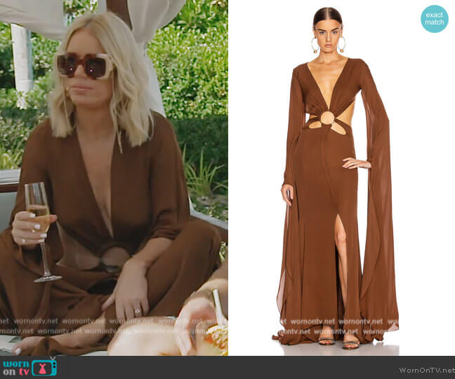 Cult Gaia Jasmin Cutout Gown worn by Caroline Stanbury (Caroline Stanbury) on The Real Housewives of Dubai
