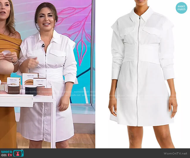 Derek Lam 10 Crosby Skylar Zip Front Shirtdress worn by Bobbie Thomas on Today