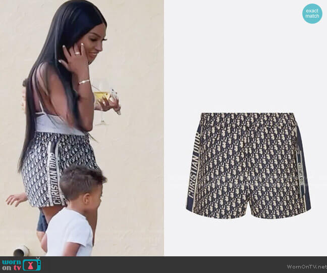 Dior Blue Technical Taffeta Jacquard with Dior Oblique Motif worn by Lesa Milan (Lesa Milan) on The Real Housewives of Dubai