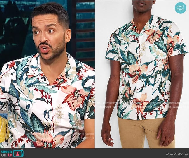 Dominic Brand Slim Floral STretch Cotton Shirt