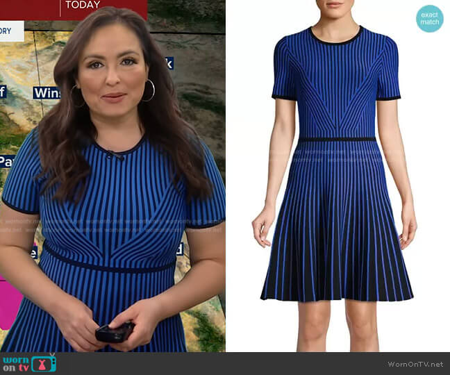 Shoshanna Drava Striped Knit Dress worn by Iris Hermosillo on Good Morning America