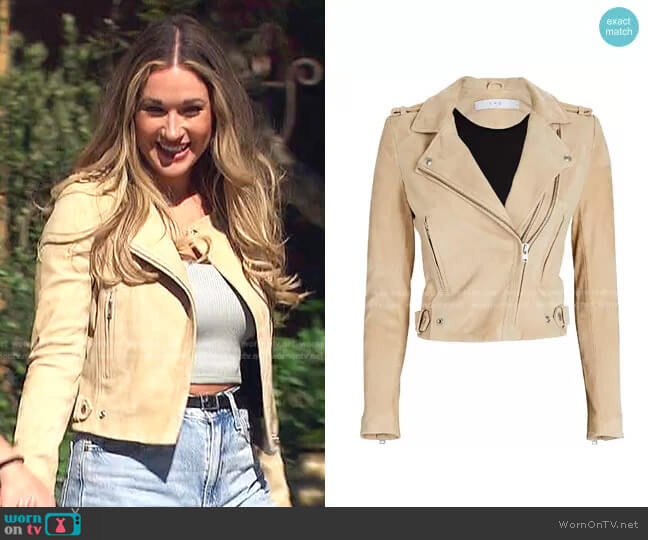 Iro Dylan Suede Moto Jacket worn by Rachel Recchia on The Bachelorette