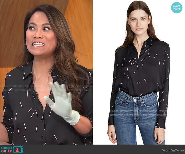 Equipment Essential Blouse worn by Sandra Lee on E! News