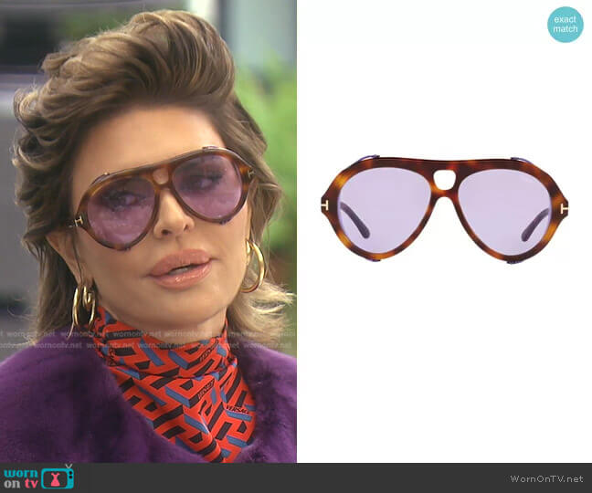Tom Ford FT0882 Pilot Sunglasses worn by Lisa Rinna on The Real Housewives of Beverly Hills