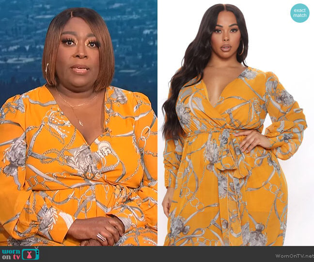 Fashion Nova Park Avenue Deluxe Maxi Dress worn by Loni Love on E! News