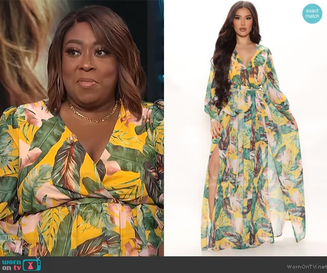 Fashion Nova Park Avenue Maxi Dress worn by Loni Love on E! News