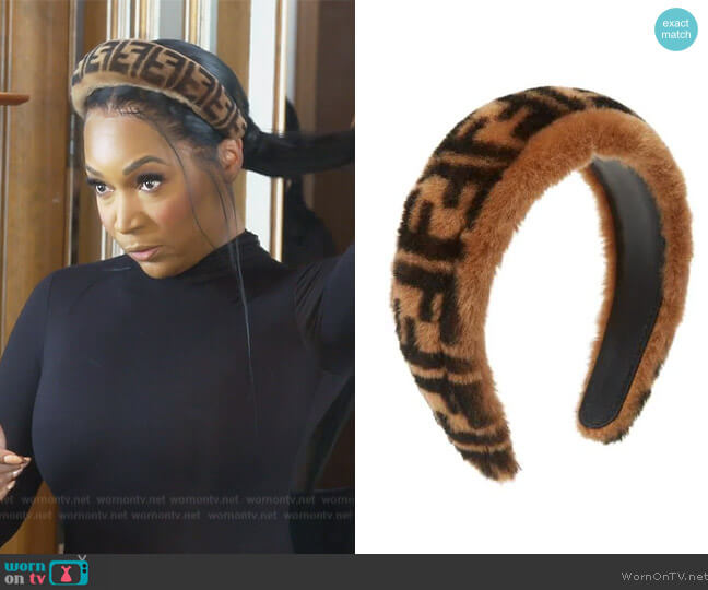 Fendi Motif Reversible Hooded Jacket worn by Marlo Hampton on The Real Housewives of Atlanta