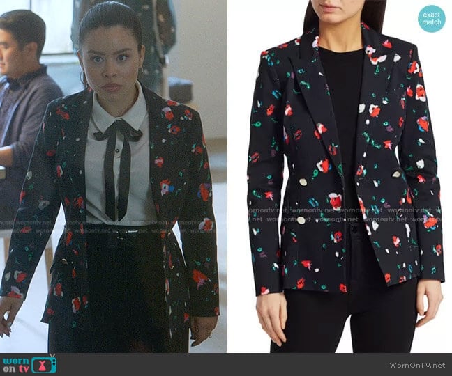Derek Lam 10 Crosby Floral Rodeo Blazer worn by Mariana Foster (Cierra Ramirez) on Good Trouble
