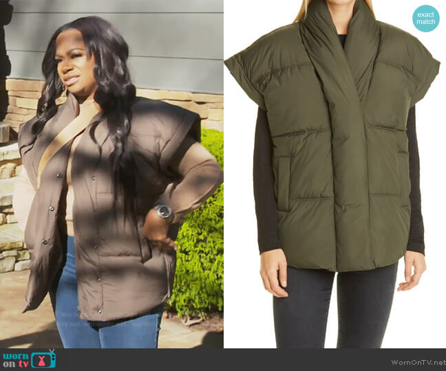 Frame Sleeveless Recycled Puffer worn by Kandi Burruss on The Real Housewives of Atlanta