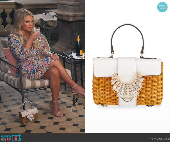 Gedebe Mini Wicker Top Handle Satchel Bag worn by Madison LeCroy on Southern Charm