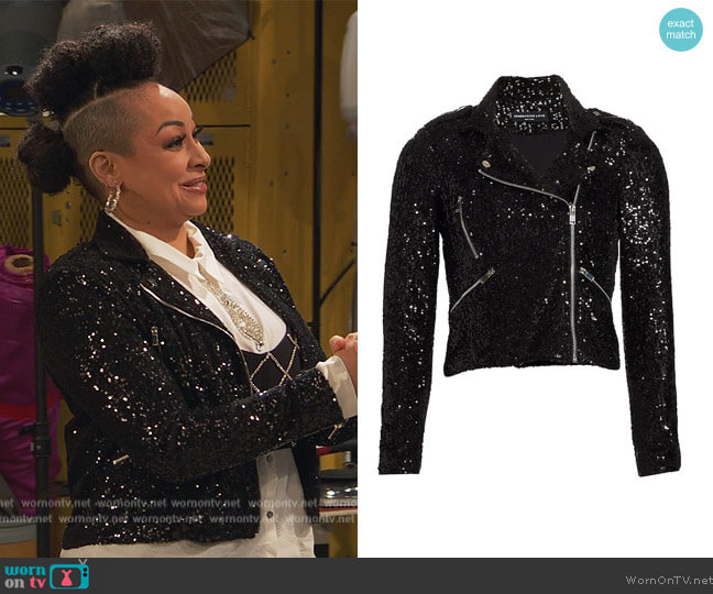 Generation Love Robin Sequin Moto Jacket worn by Raven Baxter (Raven-Symoné) on Ravens Home