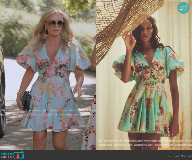 Hemanti and Nandita Sage Skater Dress worn by Tamra Judge on The Real Housewives Ultimate Girls Trip