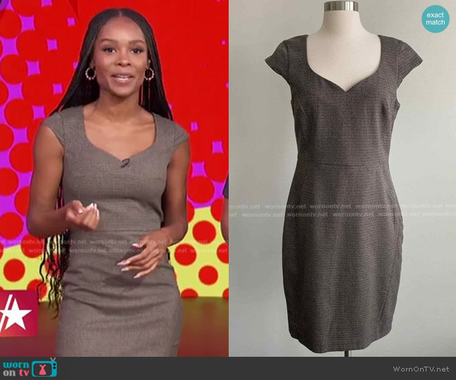 H&M Houndstooth Dress worn by Zuri Hall on Access Hollywood