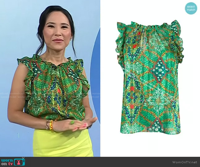Ba&Sh Haby Top worn by Vicky Nguyen on Today