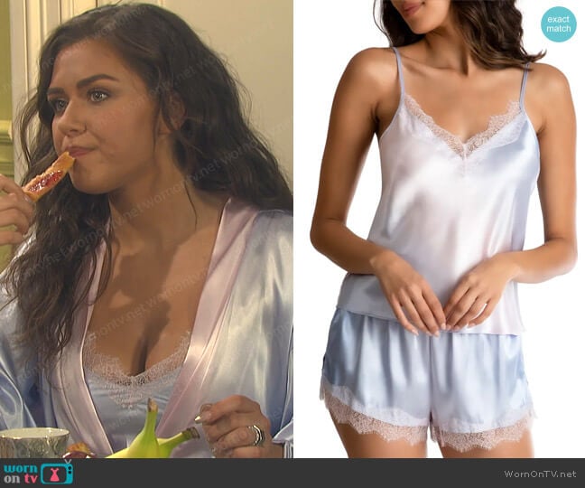 In Bloom by Jonquil Ombre Satin Short Pajamas worn by Ciara Brady (Victoria Konefal) on Days of our Lives