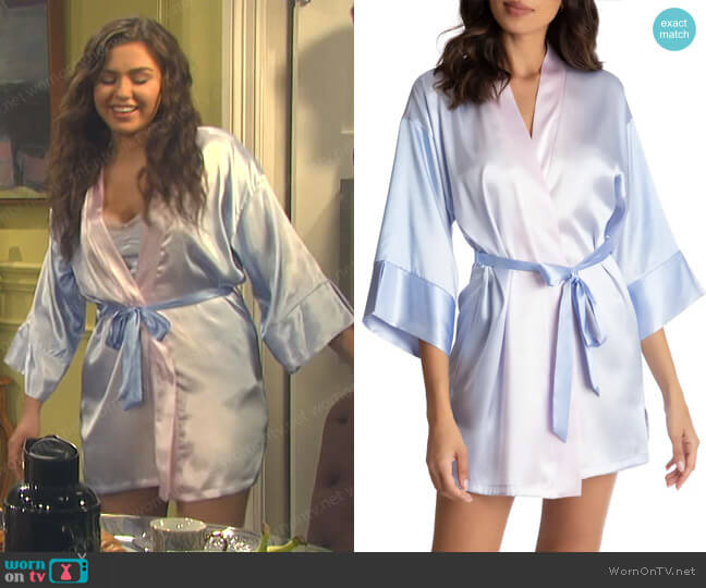 In Bloom by Jonquil Ombre Satin Wrap Robe worn by Ciara Brady (Victoria Konefal) on Days of our Lives