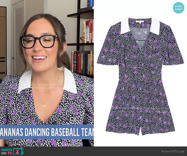 Maje Irandel Printed Romper worn by Savannah Sellers on Today