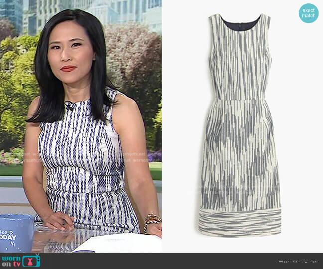 J. Crew Italian Tweed Sheath Dress worn by Vicky Nguyen on Today