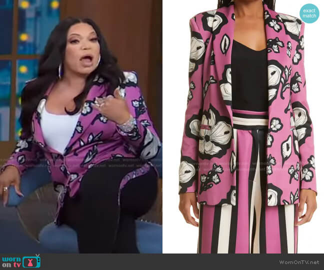 Kimberly Goldson Avys Blazer worn by Tisha Campbell on Good Morning America