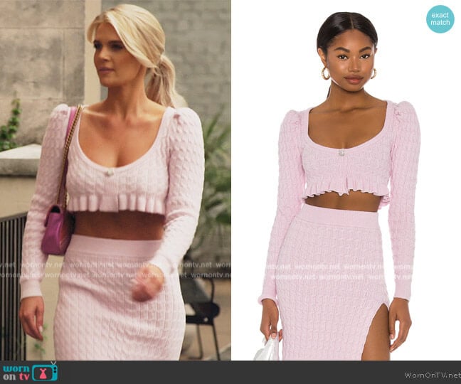 LPA Soren Cropped Sweater worn by Madison LeCroy on Southern Charm