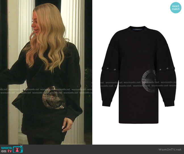 Louis Vuitton LV Stamp Sweatshirt Dress worn by Dorit Kemsley on The Real Housewives of Beverly Hills