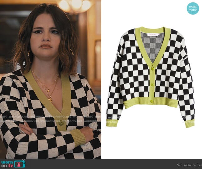 Lisa Says Gah Andretti Cardigan worn by Mabel Mora (Selena Gomez) on Only Murders in the Building