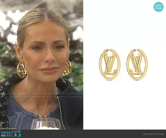 Louis Vuitton Louise Hoop Earrings worn by Dorit Kemsley on The Real Housewives of Beverly Hills